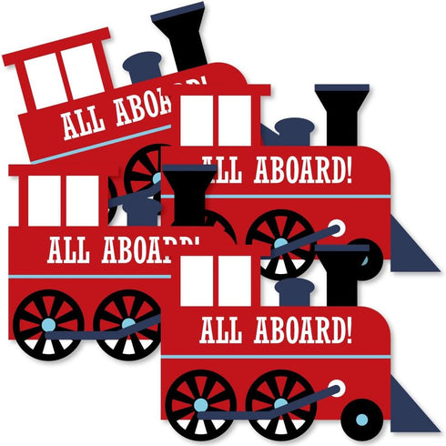 Big Dot of Happiness Railroad Party Crossing - Train Decorations DIY Steam