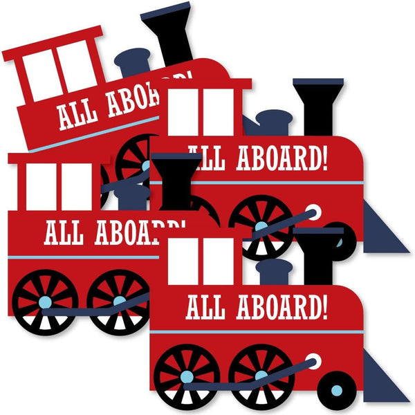 Big Dot of Happiness Railroad Party Crossing - Train Decorations DIY Steam