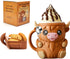 FUNKY WIZARD Highland Cow Ice Cream Pint Holder with Hoof Slots to Hold Your
