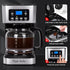 Taylor Swoden 12-Cup Programmable Coffee Maker, Regular & Strong Brew Drip Machine for Home & Office