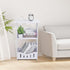 Wensdr 3 Tier Side Table Night Stand, Narrow End Table with Storage Shelf, Extended Desktop & Solid Structure, Small