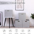 Cube Storage Bins 13×13 Linen Foldable Box with Handles, Set of 4 Large Capacity Organizers for Closet and Shelf