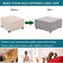 HFCNMY Ottoman Cover Square-Stretch Water Repellent Ottoman Cover -Thick Square Storage Foot Stool Covers with Elastic