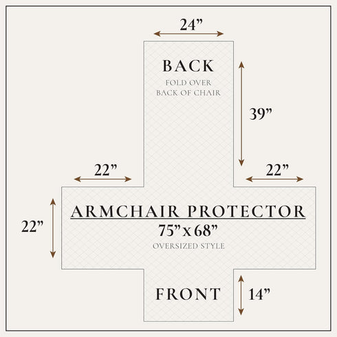 Great Bay Home Velvet Chair Cover - Washable Slipcover Furniture Protector with Elastic Straps - Furniture Cover