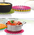 ME.FAN Silicone Trivet - Trivet Mat - Kitchen Hot Pads for Pots/Hot Dish Insulated Teapot Trivet Flexible Durable Non Slip Large Coasters 3 Set Yellow, Diameter: 7.87" by ME.FAN