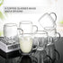 6 Pack 12oz 350ml LIBWYS Double Walled Coffee Cups Glasses Mugs, Espresso Cappuccino Latte Tea Cups with Handle, Heat
