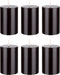 Mega Candles 6 pcs Unscented Solid Black Pillar Candles, Hand Poured Premium Wax, 2"x3"