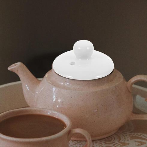 Luxshiny Ceramic Teapot Lid Replacement, White Porcelain Mug Cover for Small Tea Pots, Kungfu Tea Cup Accessories