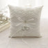 Awtlife Lace Pearl Wedding Ring Pillow Cushion, 8.26 Inch for Beach Wedding