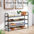 Closet 3 10.8 40.2 25.8 Long Shoe Rack for - Tier Shoe Organizer Storage for Entryway, Front Door Entrance, Metal