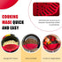 Clip On Kitchen Food Strainer for Spaghetti, Meat, Pasta, & Ground Beef Grease - Includes Silicone Drainer, Brush &