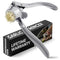 Stainless Steel Garlic Press - Ginger Mincer with 37 Built-In Studs for