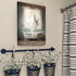 Funny Ghost Bathroom Canvas Wall Art - White Ghost Picture for Farmhouse Bathroom Decor, Framed 12"x16"