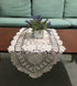 Hetao 16x27 100% Cotton Handmade Crochet Lace Table Runners, Oblong Doilies, Beige