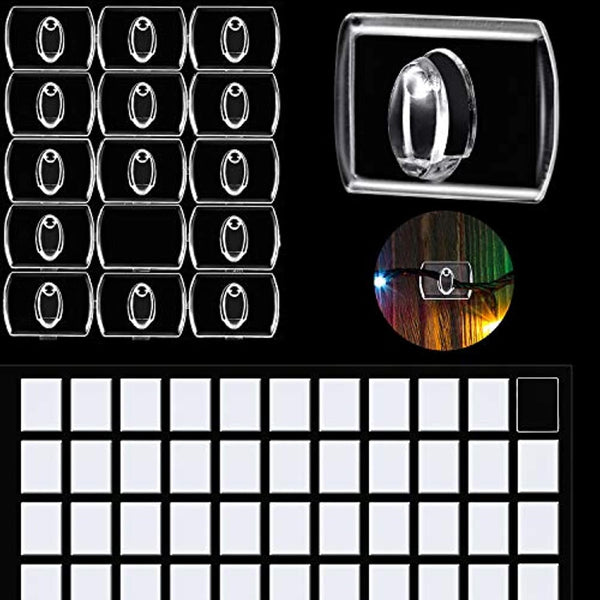 Tatuo 60 Pieces Mini Clear Decorating Hook Clips Christmas Fairy Light Hook