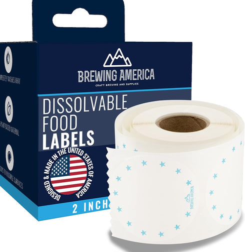 Dissolvable Food Labels for Canning - 250 Labels for Pantry, Food Containers, Mason Jar Storage - Made in USA