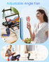 Rechargeable Portable Handheld Mini Fan: Small Foldable Personal Fan with 180° Adjustable 4 Speed Wind for Travel, Black