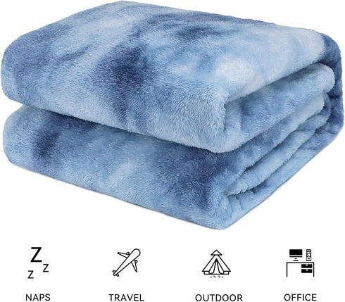 Fleece Throw Blanket 40x50 in - Cozy Soft Lightweight Plush Warm Blankets for Kids, Adults, Camping, and Travel