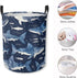 Collapsible Laundry Hamper - Whale Shark Laundry Basket with Handles for Household, Bedroom, Bathroom, College Dorms