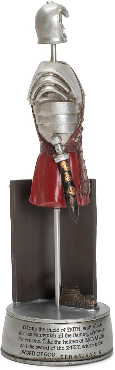 Dicksons Full Armor of God Soldier Figurine, 9.5 Inch Resin Stone, Ephesians 6 Scripture