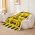 Erosebridal Excavators Flannel Blanket Equipment Trucks Sherpa Blanket Construction Tractor Throw Blanket, Yellow