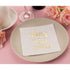 Juvale Cheers to 30 Years Cocktail Napkins, 5 x 5 In, 3-Ply White & Gold Foil, 50 Pack