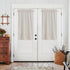 jinchan Beige Kitchen Curtains, Linen Tier Curtains 45 Inches, Farmhouse Cafe Light Filtering Flax Country Rustic 2