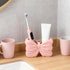 2-Slot Set, Counter Bow Toothbrush Holder Toothbrush and Toothpaste Holder Cute Toothbrush Holder Bathroom Organizer