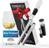Wine Chiller Set with 2 Chill Rods + Foil Cutter - Premium 3in1 Stainless Steel Bottle Cooler Stick, Decanting Aerator