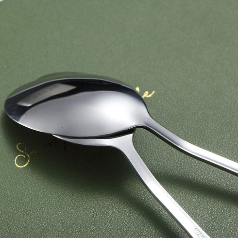 Kyraton 6 Pieces 7.5" Stainless Steel Dinner Spoons, Soup and Dessert Spoons Set