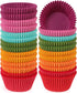 Caperci 350-Count Rainbow Standard Cupcake Liners, Bright Colorful Muffin Baking Cups, Food Grade Grease-Proof