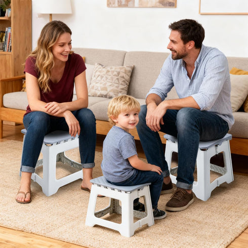 Todetana Folding Step Stool for Adults, Kids Bathroom Stool, Plastic Pink Stepping Stool for Living Room, Compact Fold