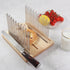Stainless Steel Bread Slicer for Homemade Bread, Adjustable Cutting Guide, Foldable and Compact Design