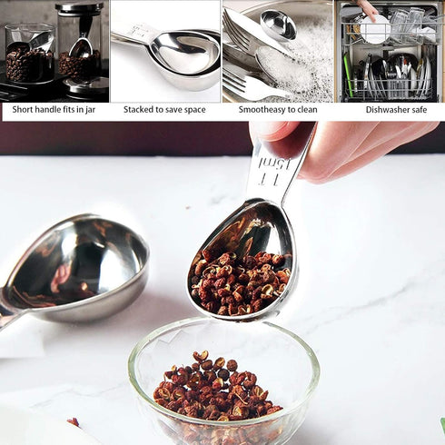 Coffee Scoop 3-Piece Set, Stainless Steel Tablespoon Measure Spoon for Brewing