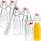 Juvale 6 Pack 8 oz Swing Top Glass Bottles with Stoppers, Cleaning