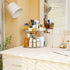 Yieach Counter Organizer,2Tier Countertop Clear Corner Bathroom Tiered Corner Shelf for Perfume,Beauty Products,Makeup