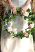 Floroom 25pcs Artificial Flowers Shimmer Blush and Peach Foam Fake Roses with Stems for DIY Wedding Bouquets