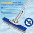 10-Inch Pool Brush Head - Combo Nylon & Stainless Steel Wire Bristles, Heavy Duty Metal Pool Brush for Extra Scrubbing