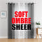 G2000 Sheer & Drapes 84 Inch Grey and White Ombre Curtains for