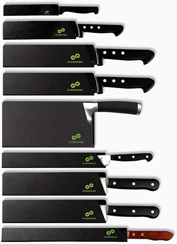 EVERPRIDE 9-Piece Knife Guard Set - Universal Blade Cover Sheaths for Chef and Kitchen Knives