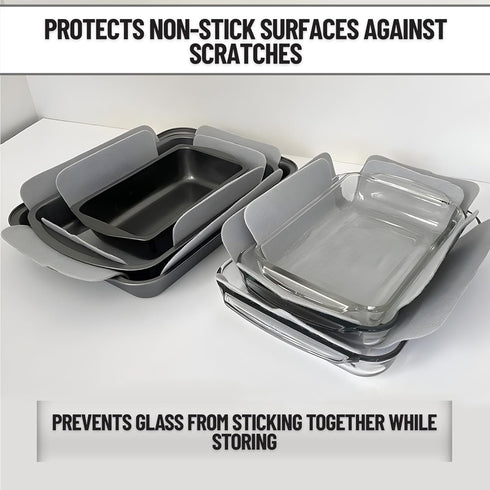 Evelots Bakeware/Cookware Scratch Protectors, Set of 12, Extra Thick Felt Dish Dividers for Preventing Chips and Cracks
