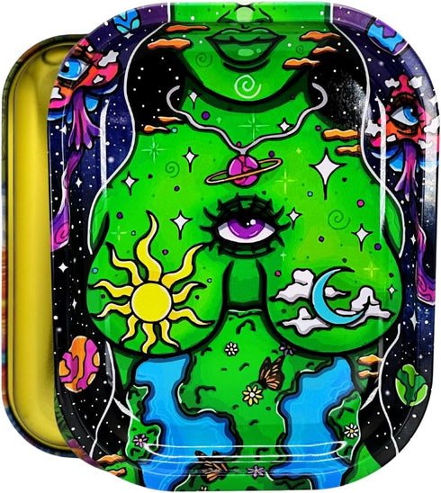 Spice Grinder Tray for use with herb and spice grinders - best used in kitchen, but can be used anywhere. Portable tray design is 7 x 5.5 inches… (Green) by Lighter Locators