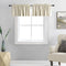 DONREN Cream Beige Curtain Valances for Kitchen, 42 x 12 Inches Long Room Darkening Rod Pocket Valances (2 Panels)