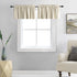 DONREN Cream Beige Curtain Valances for Kitchen, 42 x 12 Inches Long Room Darkening Rod Pocket Valances (2 Panels)