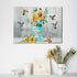 Bulldog Leather Works Abstract Hummingbird Sunflower Wall Art Canvas Inspirational Quotes Poster, 12x16 Inch