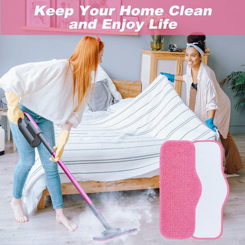 8 Pack Sgizoku Steam Mop Pads for Schenley Steam Mop Cleaner and Dupray Neat Steam Cleaner - Washable Reusable Wet