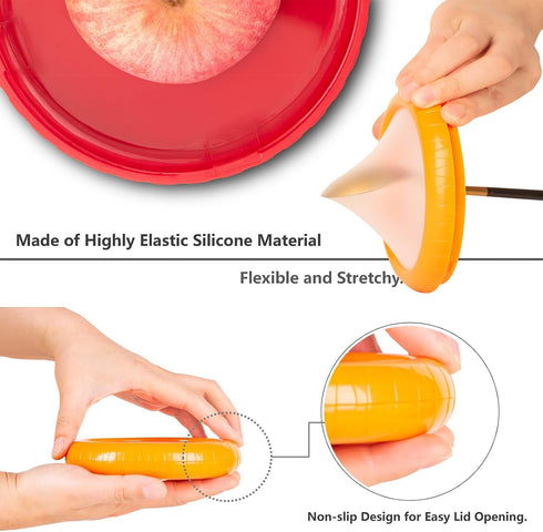 Set 4 SOOPLEU Avocado Saver and Tomato Holder - of Reusable Storage Containers for Fridge - Ideal for Garlic, Onions