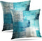 Turquoise Throw Pillow Covers 20x20 Teal, 2 Pack Square Decorative Cushion for Farmhouse Home Decor