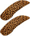 Brown Leopard Print Office Chair Armrest Covers - 1 Pair Durable, Stain Resistant Nonslip Fabric Protect Cover for