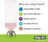 Flip-It! Bottle Emptying Kit – 6 Bottle Pack, Fits Most Plastic Bottles, Pastel Color Edition
